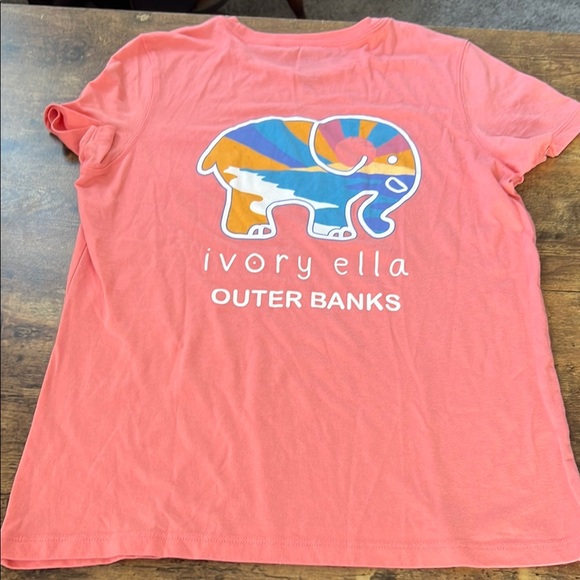 Ivory Ella Pink Short Sleeve Tee with Crew Neck - Picture 4 of 4